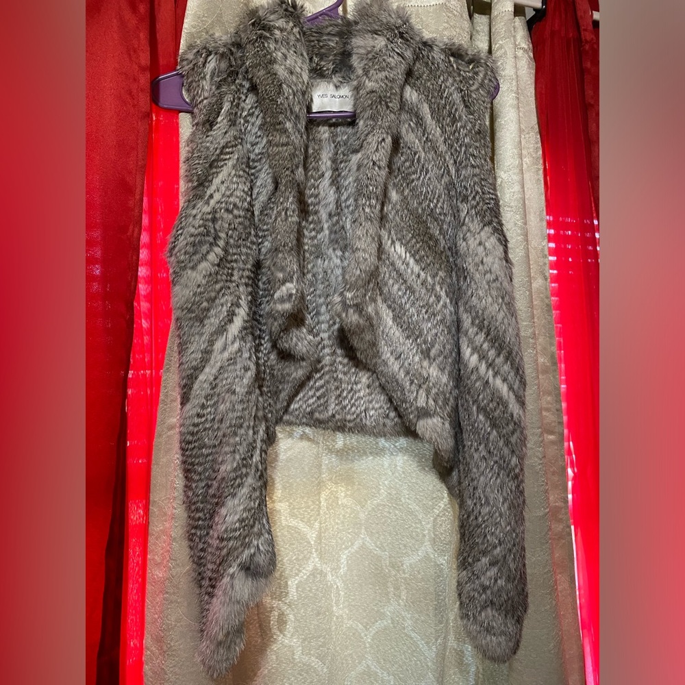 Yves Salomon 100% Rabbit Fur Vest